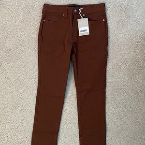 NWT Everlane The Performance 5-Pocket Pant Uniform Brown Size 28x32